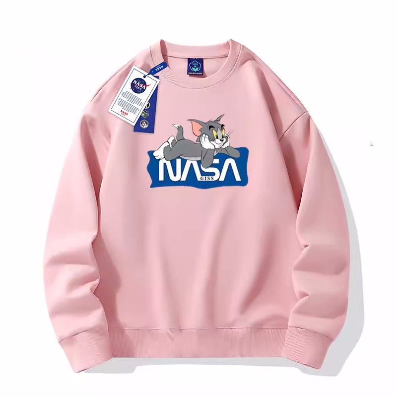 NASA x Tom and Jerry tom prin round neck sweater ユニセックス 男女