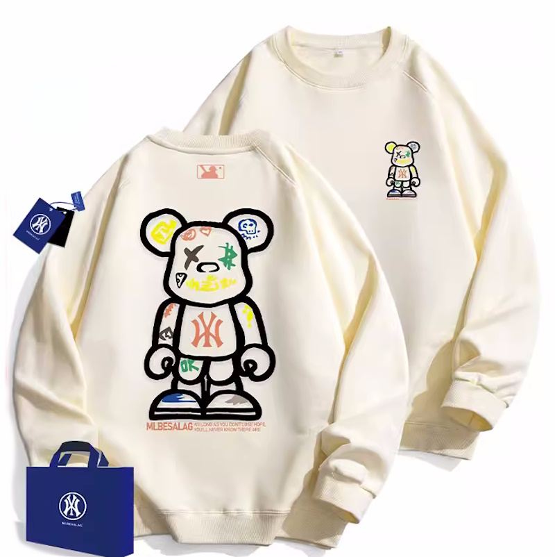 KAWS×NY print sweatshirt ユニセックス男女兼用カウズベアブリック×NY 