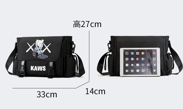 Unisex Kaws Printed Design Shoulder Bagユニセックス 男女兼用 